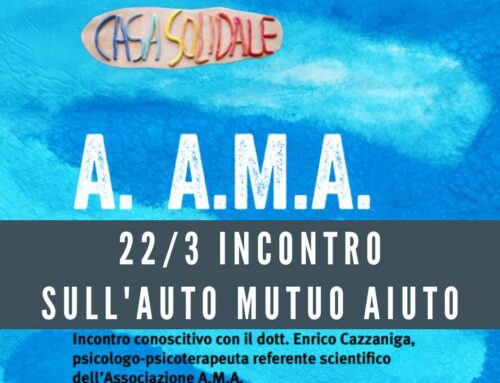 22/3 Incontro sull’auto mutuo aiuto